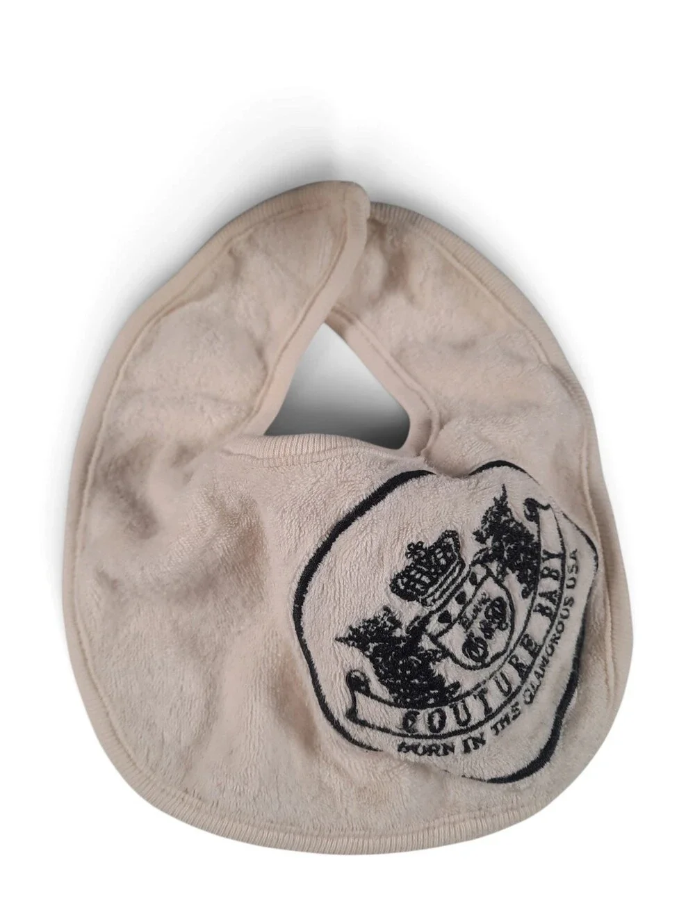 JUICY COUTURE Baby Bag Weekender Terry Velour Bib Duffle Crossbody Gray Pink Y2K